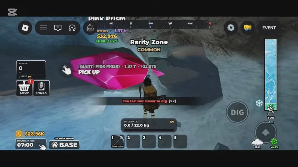Pickaxe stages